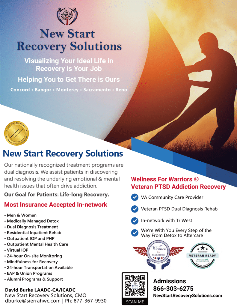 New Start Recovery Solutions - Northern California and Nevada Rehab Network, Dual Diagnosis Whole Person Recovery